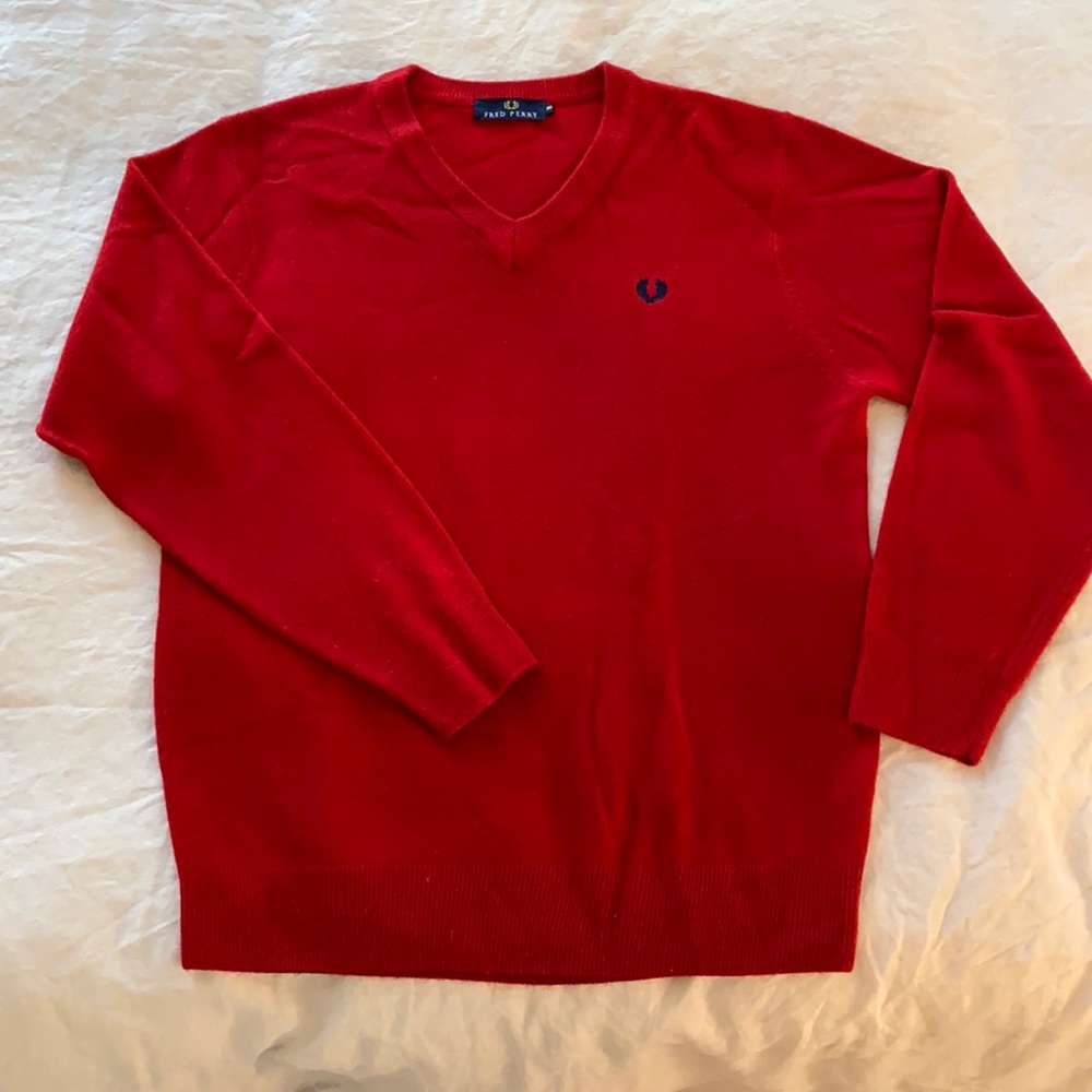 Fred Perry Red Cashmere Sweater